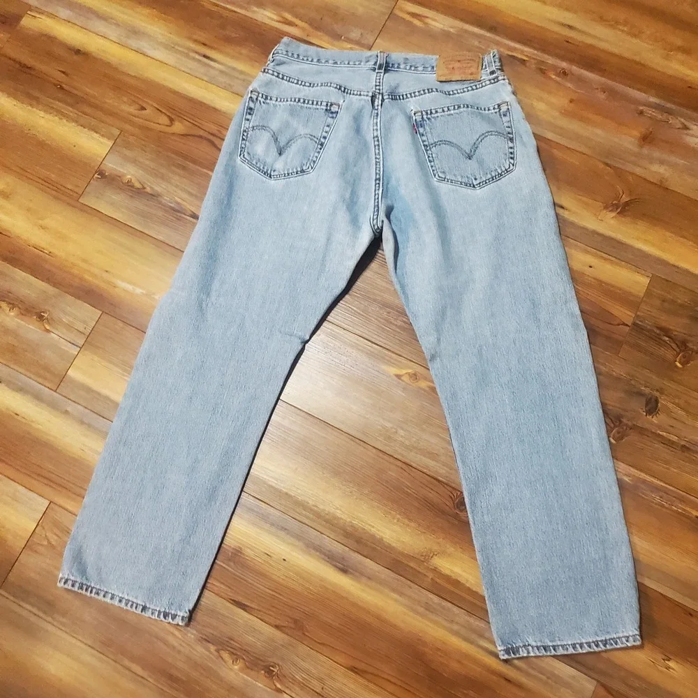 Levi 505 Regular Fit Jeans Bundle Lot Mens 36x30 Vintage Distressed Light Wash